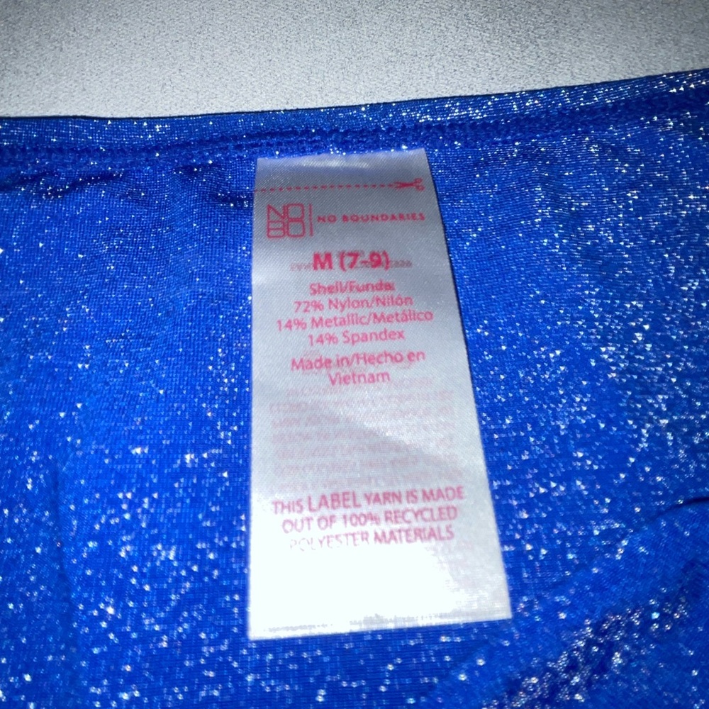 BNWT No Boundaries Juniors Blue Mini Wrap Coverup Skirt Tie Front Multiple Sizes - Picture 6 of 8